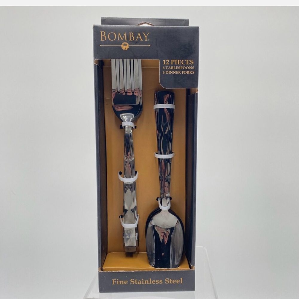 Bombay 12 piece fine stainless steel Fiorella silverware